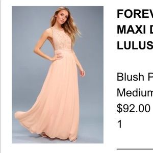 Blush Pink Lulus Bridesmaid Spring Maxi Medium